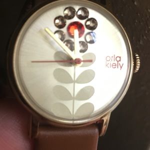 Orla Kiely original Valentina Flower watch crystal flower stem 2015 collection